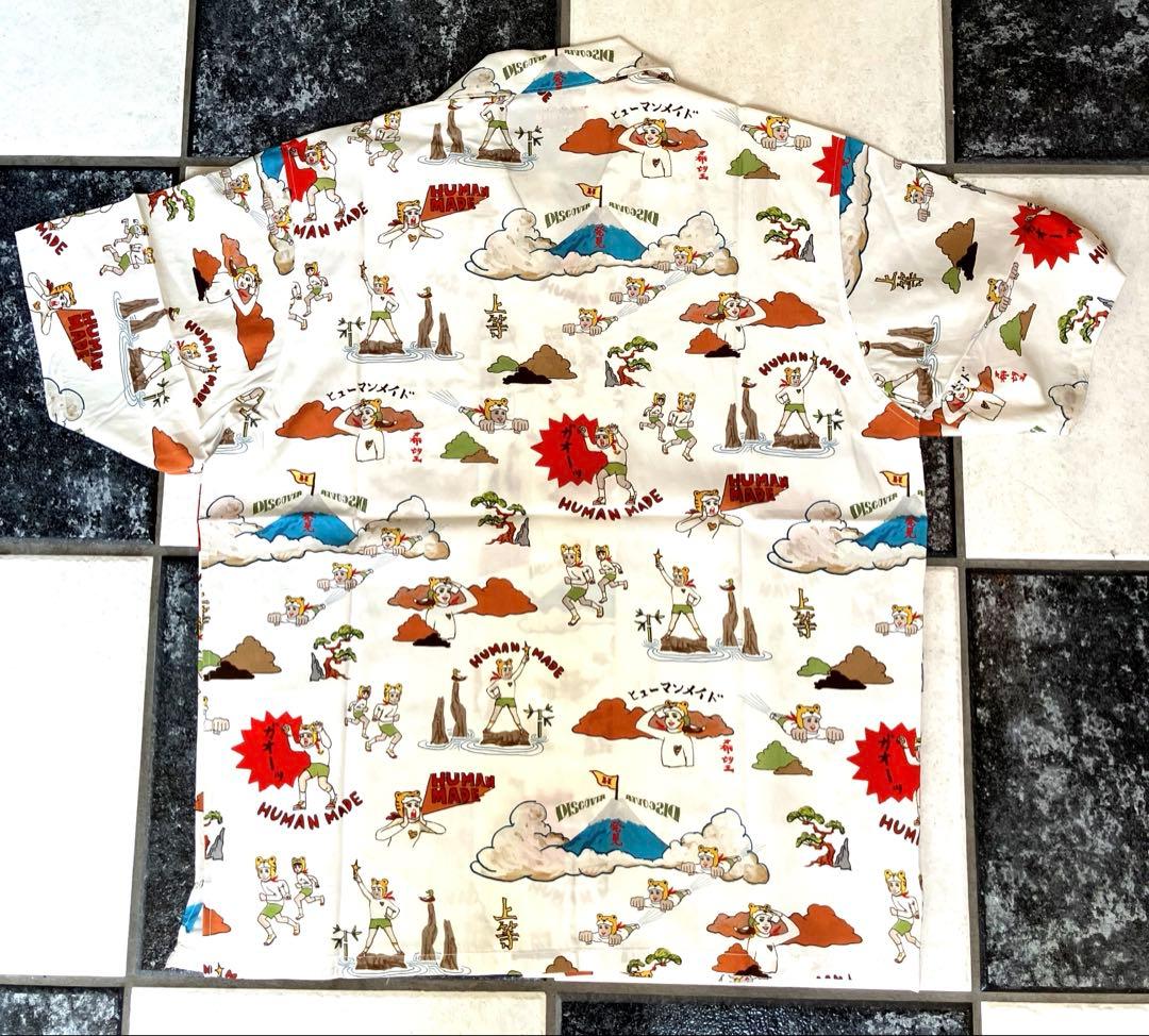 五月女ケイ子×ヒューマンメイド　総絵柄開襟シャツ　XL