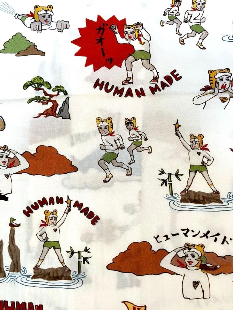 五月女ケイ子×ヒューマンメイド　総絵柄開襟シャツ　XL