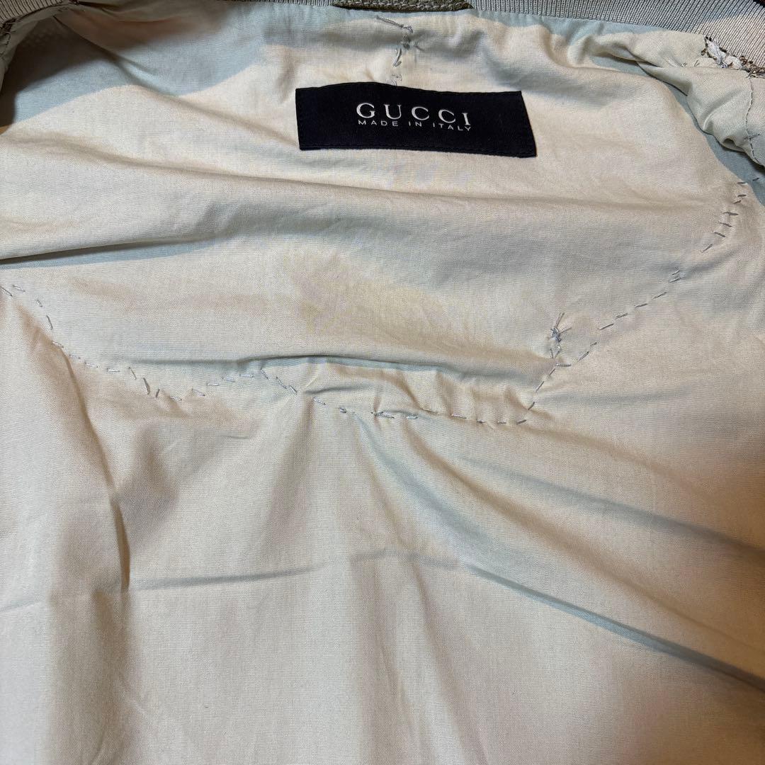 フェード加工古着GUCCI レザー ボロジャケット イタリア