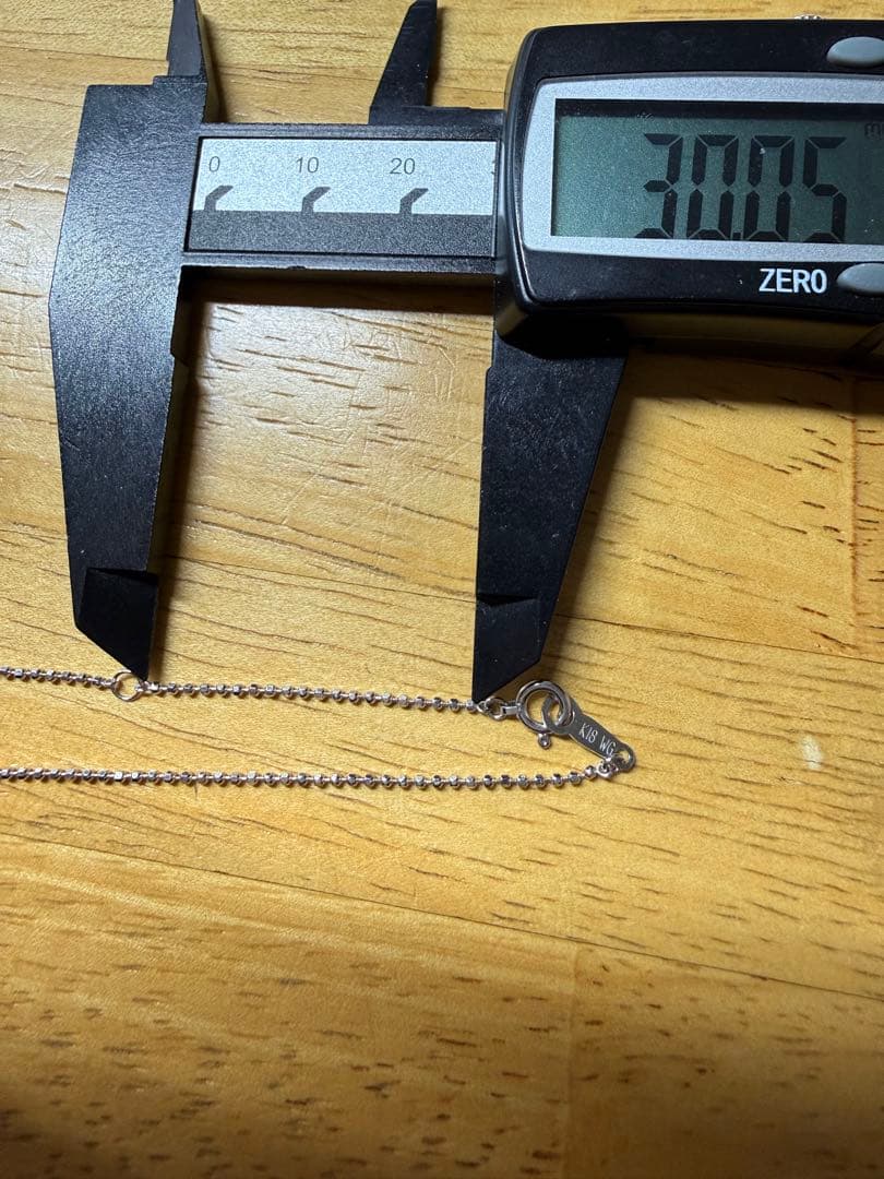 売り切り特価❣️k18WGピンクダイアモンド入りペンダントネックレス