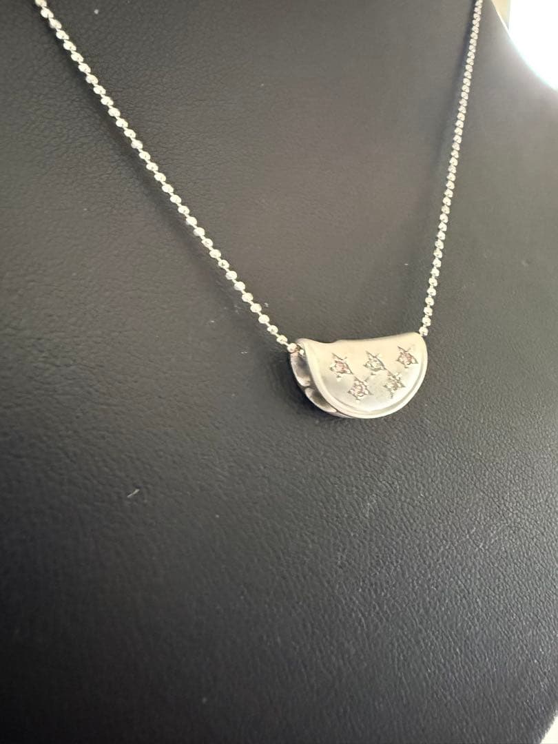 売り切り特価❣️k18WGピンクダイアモンド入りペンダントネックレス