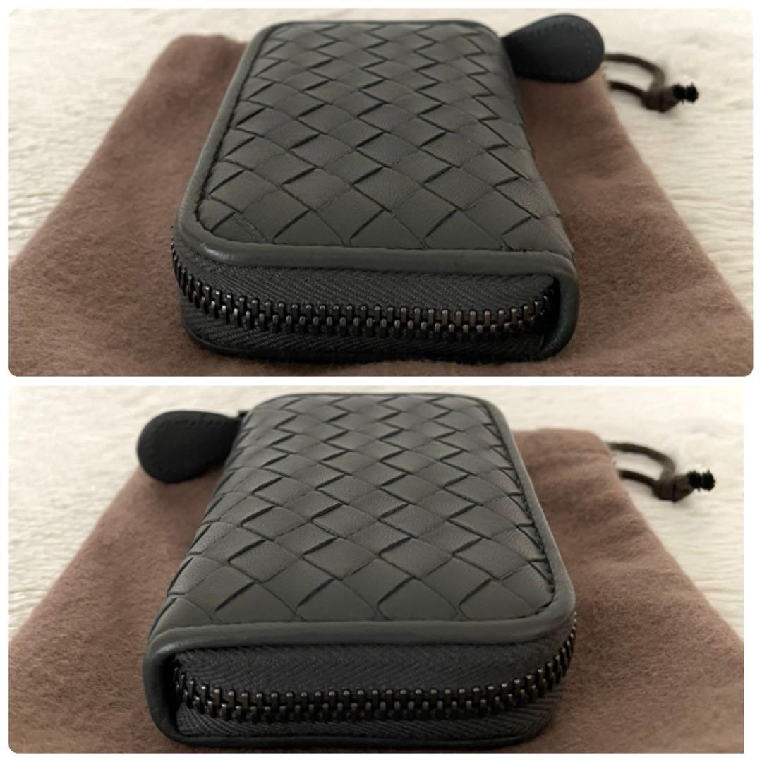 【美品】ボッテガヴェネタ インテレチャート カードケース レザー グレー 保存袋