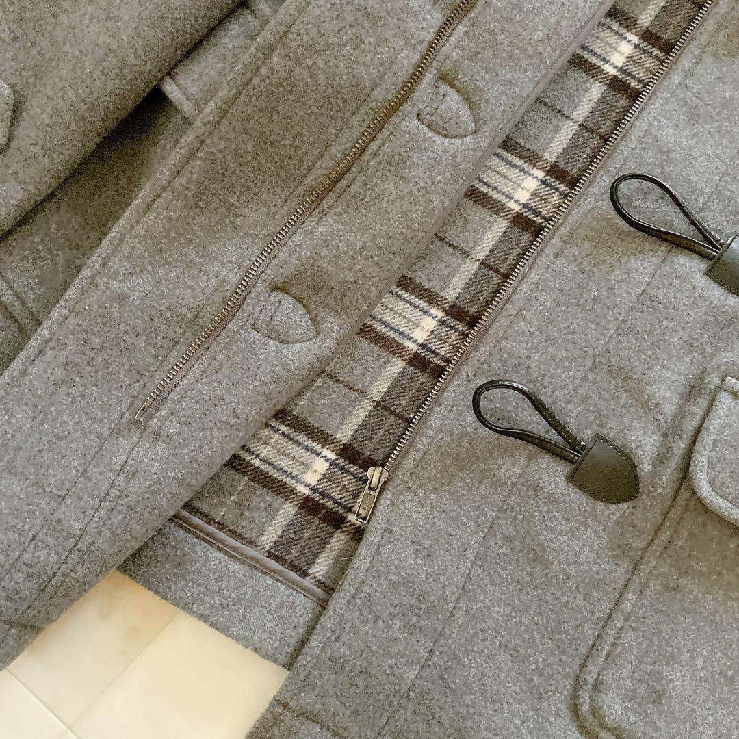 イーストボーイ グレー ダッフルコート イタリア製生地 Lサイズ