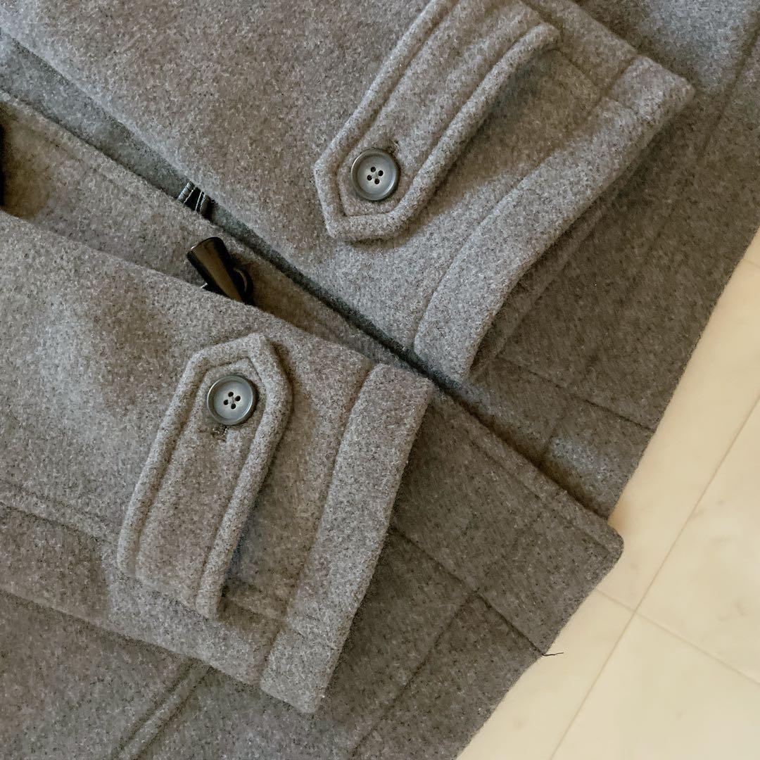 イーストボーイ グレー ダッフルコート イタリア製生地 Lサイズ