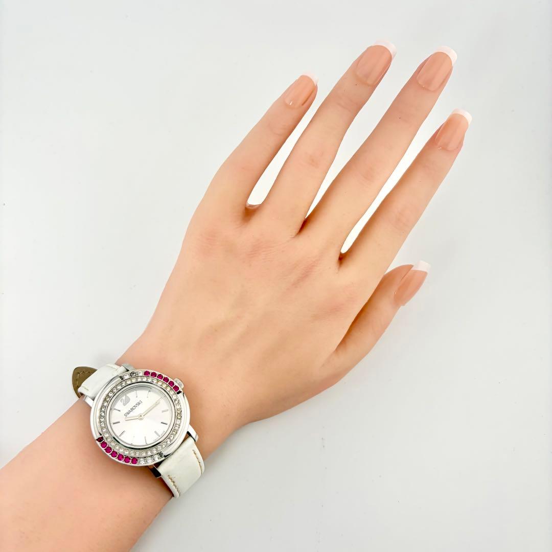 【希少/稼働】Swarovski スワロフスキー 腕時計 ストーン ベゼル