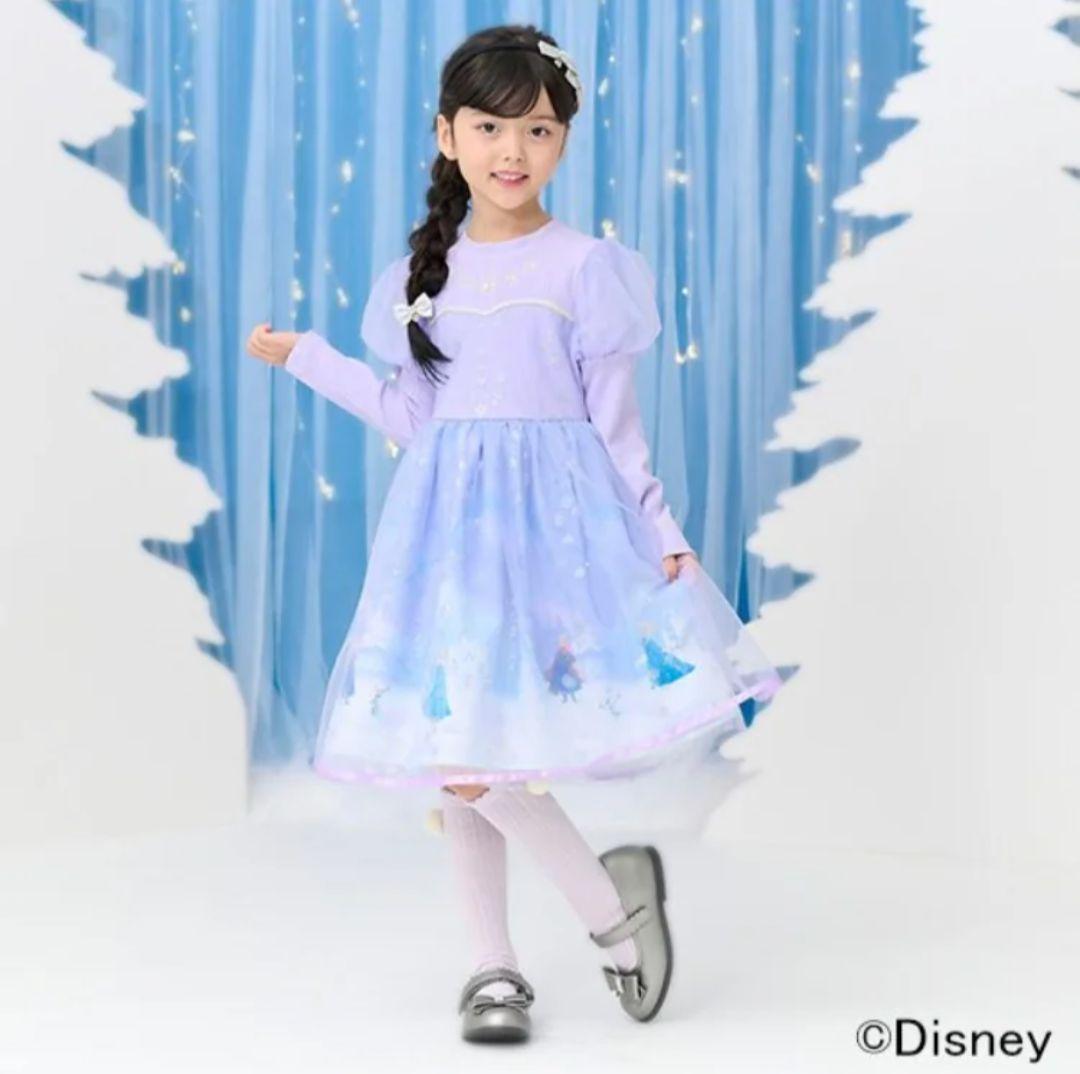 メゾピアノ アナと雪の女王 エルサ ドッキングワンピース 2025