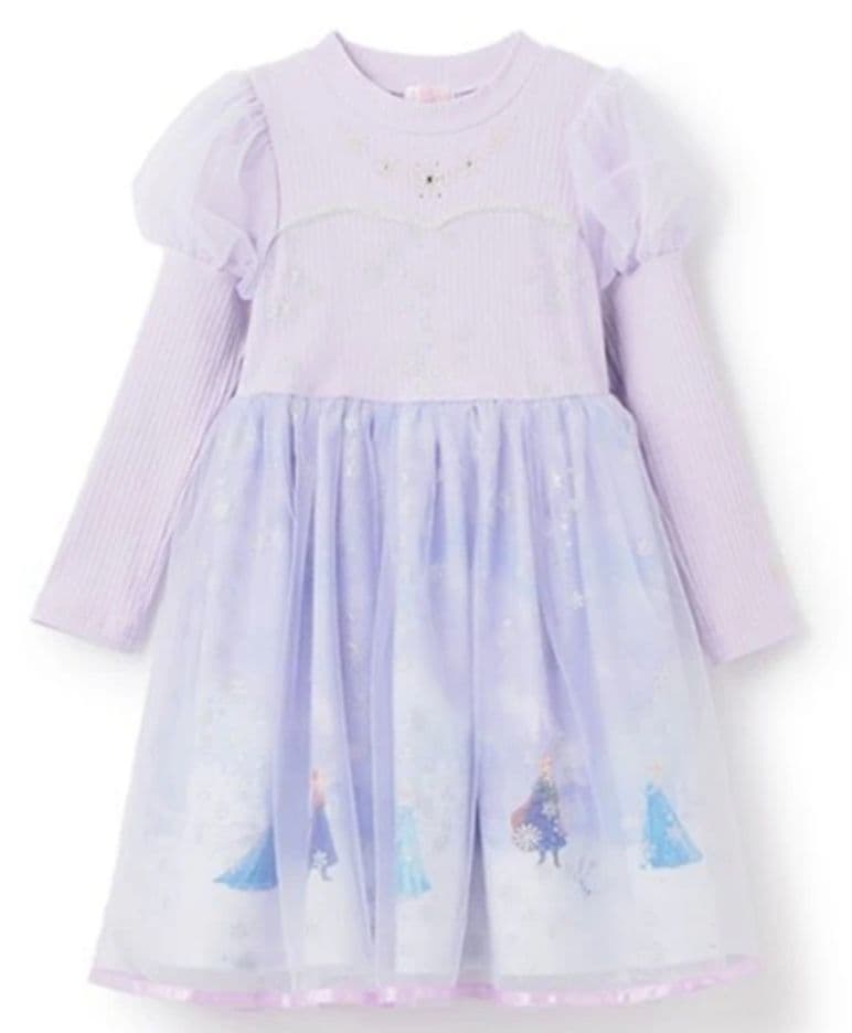 メゾピアノ アナと雪の女王 エルサ ドッキングワンピース 2025