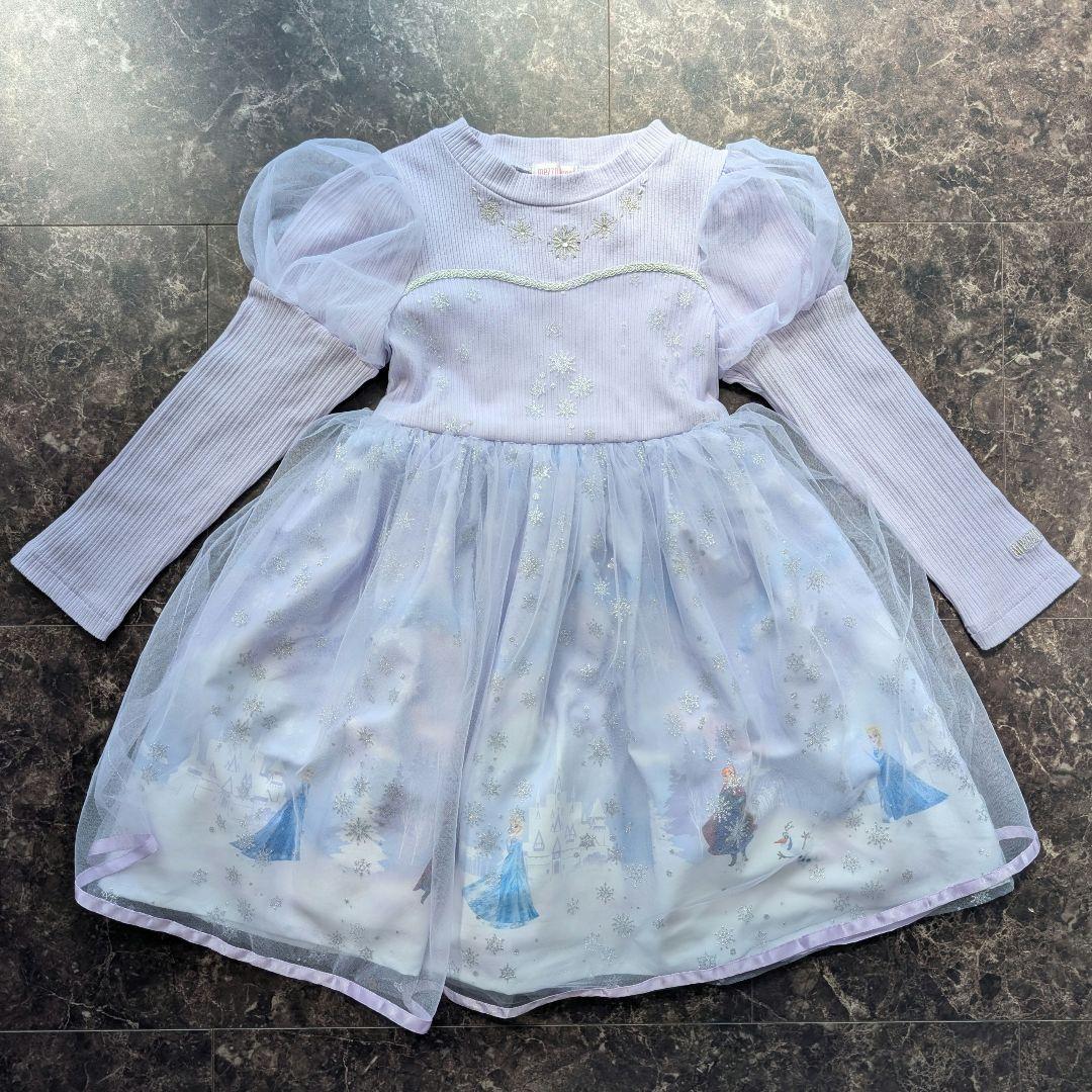 メゾピアノ アナと雪の女王 エルサ ドッキングワンピース 2025