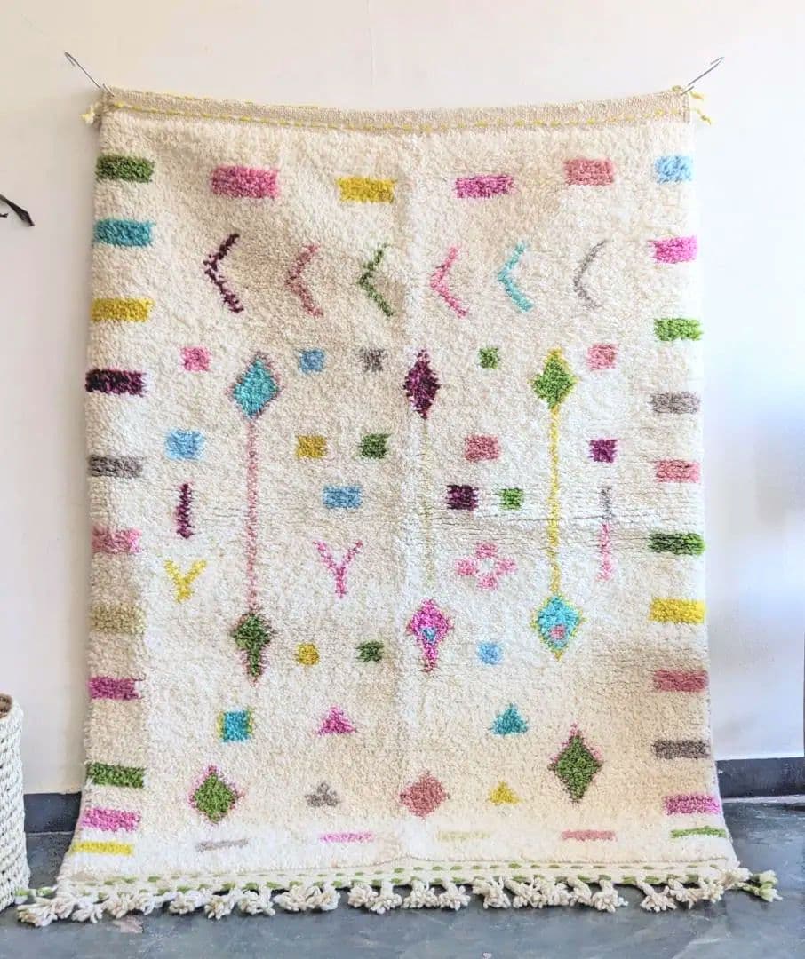 新品未使用品モロッコラグ-アジラルラグ-No5 118×157