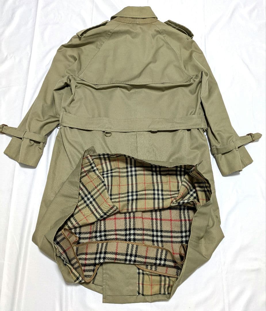 英国製　90s バーバリー トレンチコート ダブル ライナー付き ノバチェック