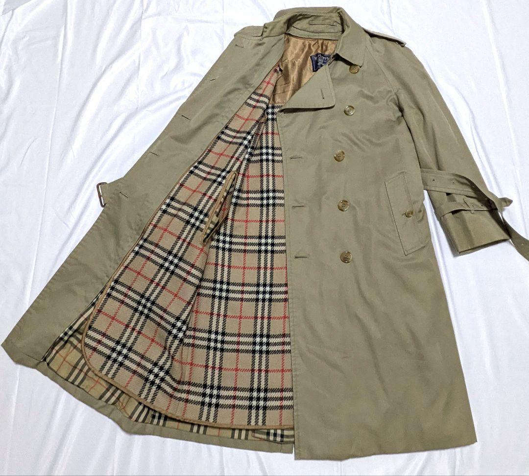 英国製　90s バーバリー トレンチコート ダブル ライナー付き ノバチェック