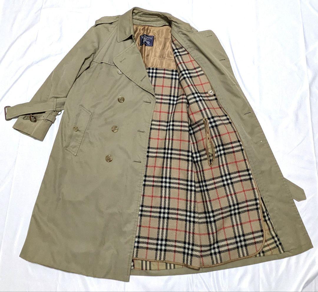 英国製　90s バーバリー トレンチコート ダブル ライナー付き ノバチェック