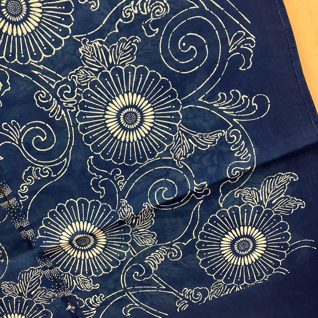 藍染 暖簾❣️本当に良い物をお探しの方❣️藍染工芸士『鈴木松男』作❣️長板藍染 ④-1