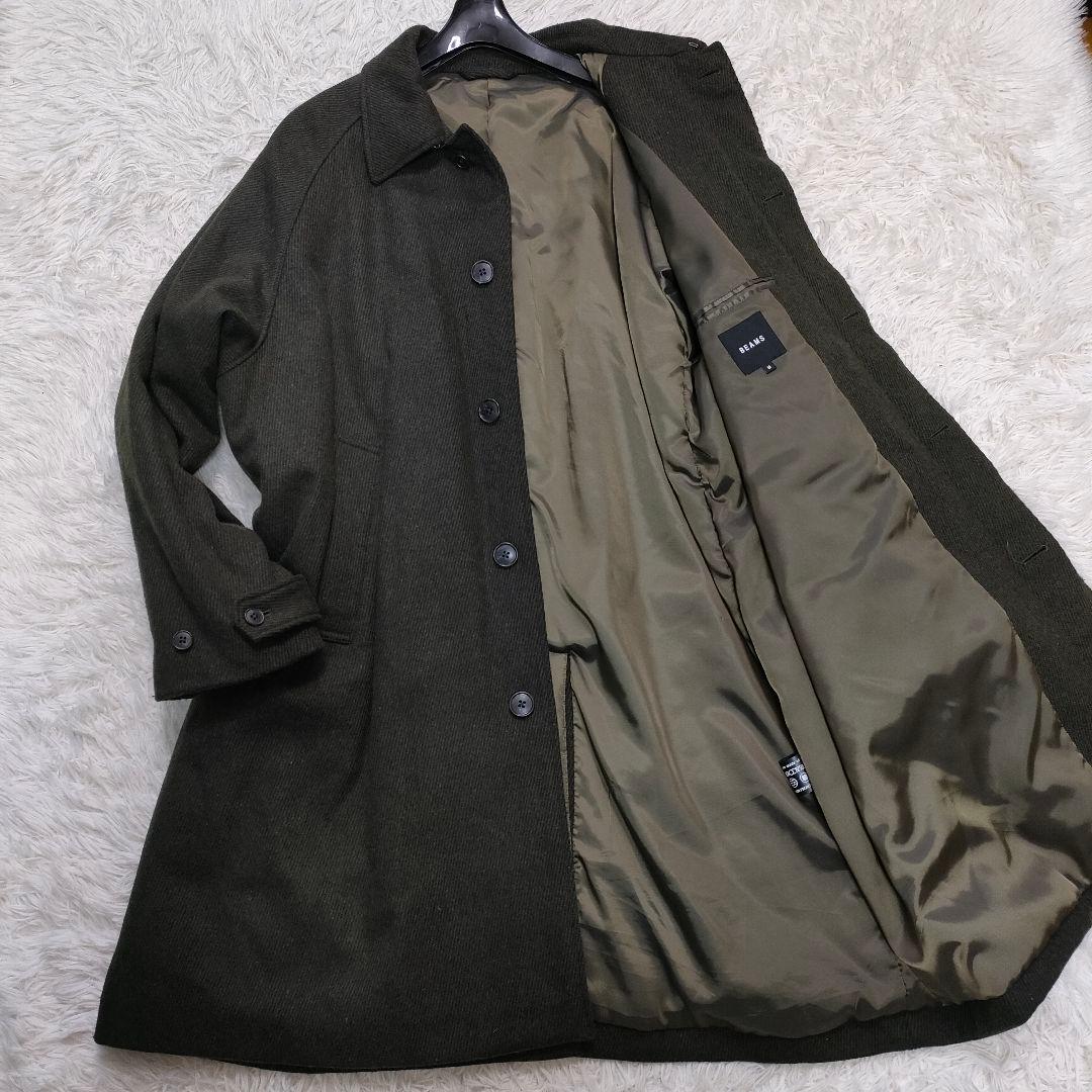 近年モデル ビームス カシミアMix EASY COAT ロング ステンカラー