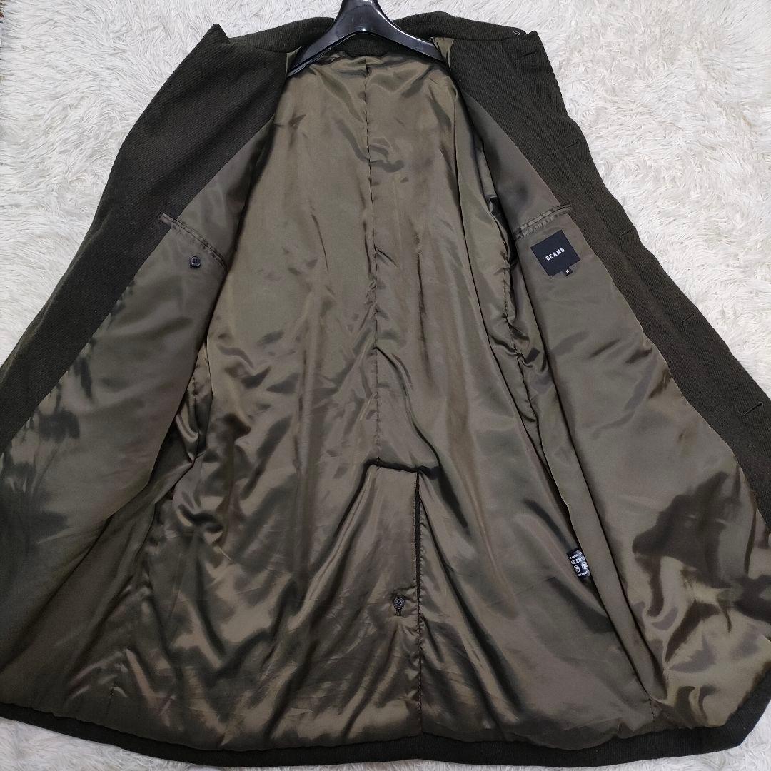 近年モデル ビームス カシミアMix EASY COAT ロング ステンカラー