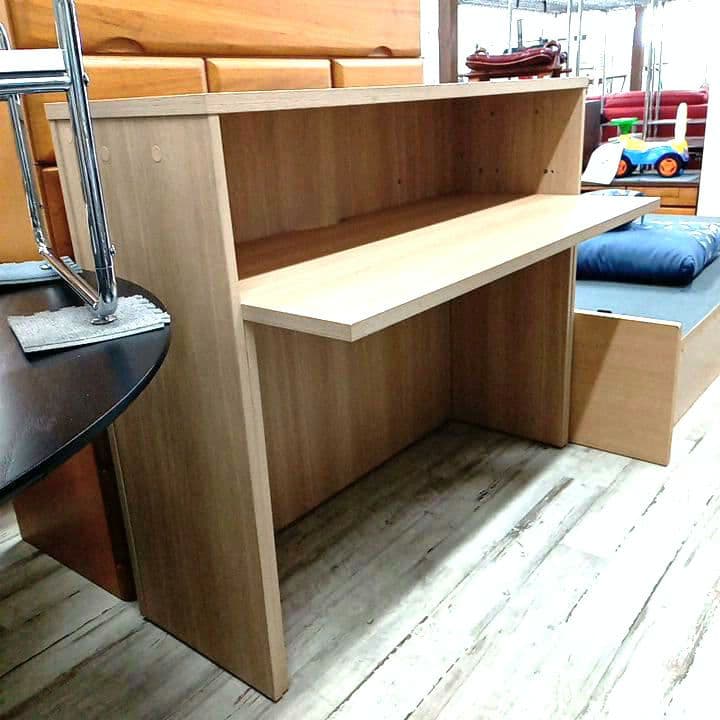 受付カウンター ハイカウンター＆デスク インナーデスク付 幅120cm 美品！