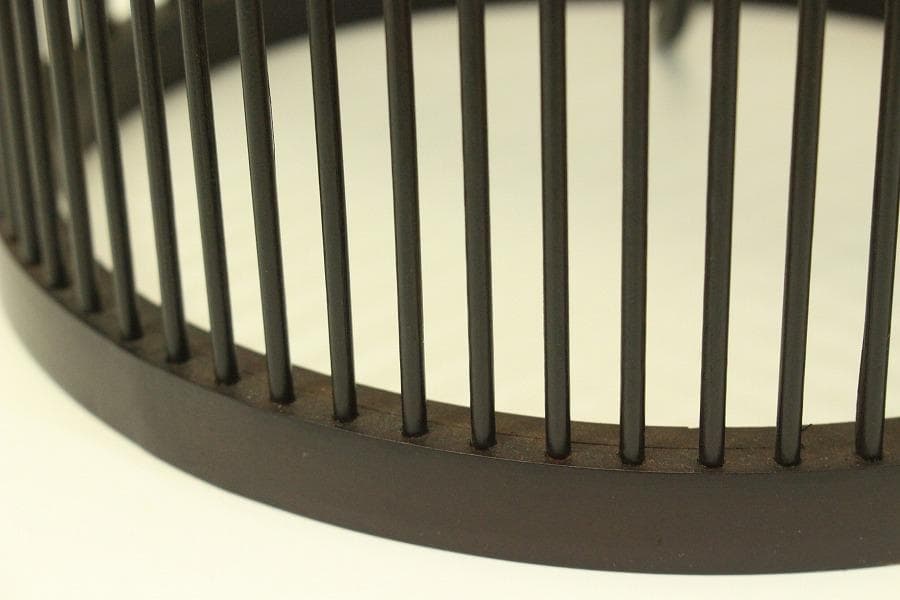 焼スス 竹 丸型スタンド ライト 照明 和モダン インテリア(メ1357)