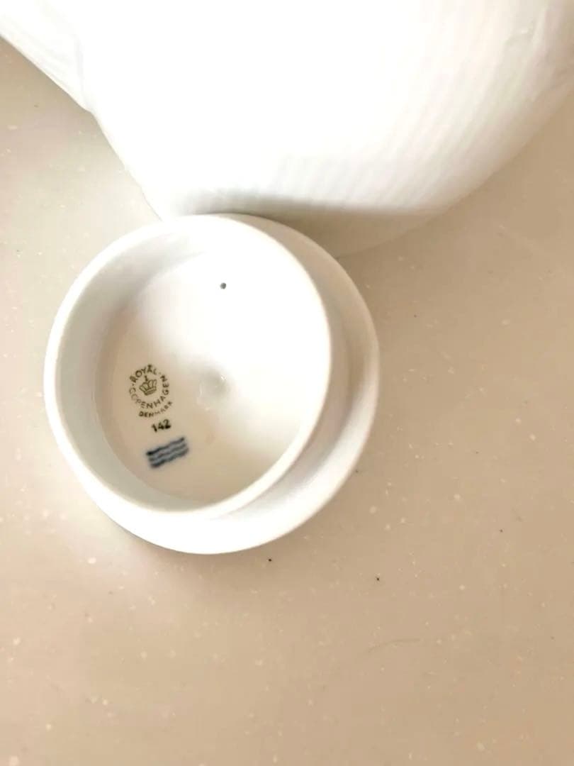 ロイヤルコペンハーゲン　ホワイト ハーフレース ポット L 大 1L