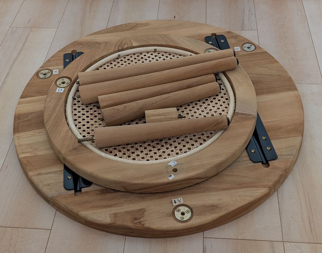 木製円形テーブル 二重構造　CT クーロ