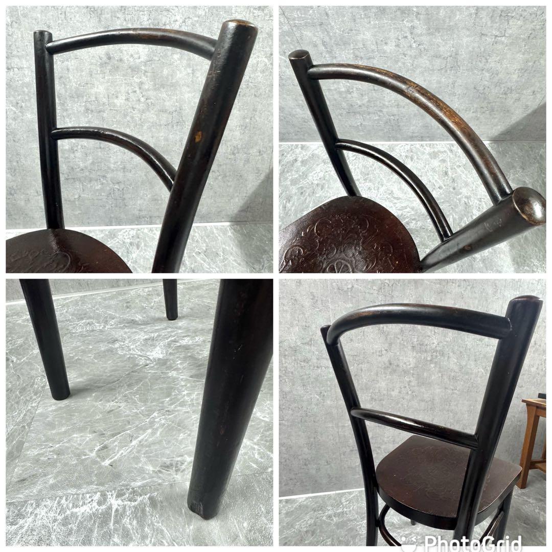 英国イギリスアンティーク ベントウッドチェア ムンダス社 曲木椅子　2脚