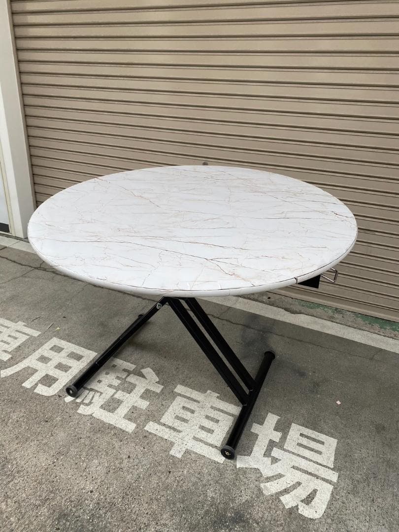 A215☆昇降伸縮テーブル ダイニングテーブル 折り畳みテーブル