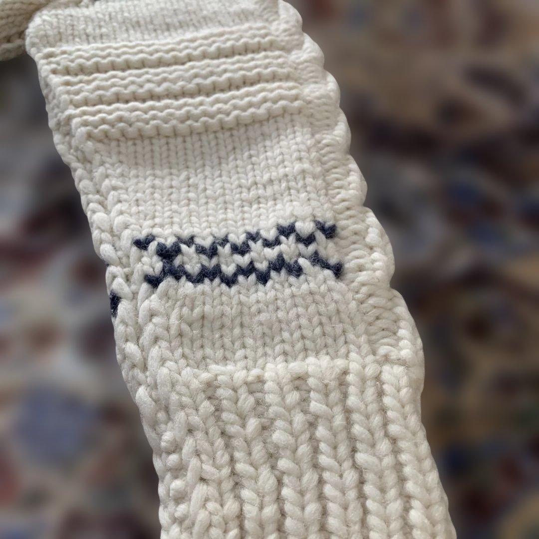 極美品　Kanata ピュアウール　カウチンセーター カナダ製