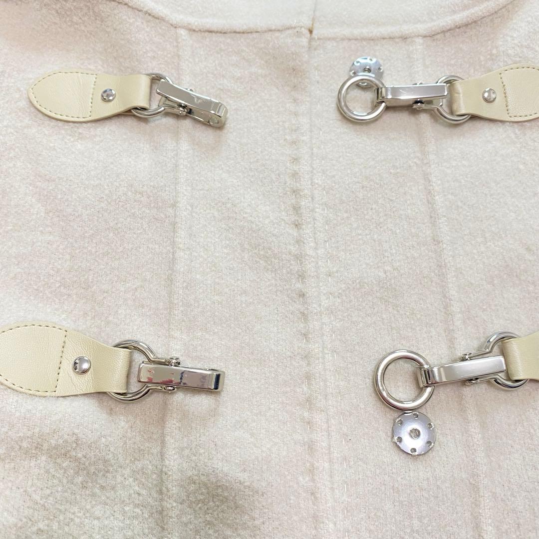 美品✨DoCLASSE カシミヤ混ウールリバー ダッフルコート　ベージュ　L