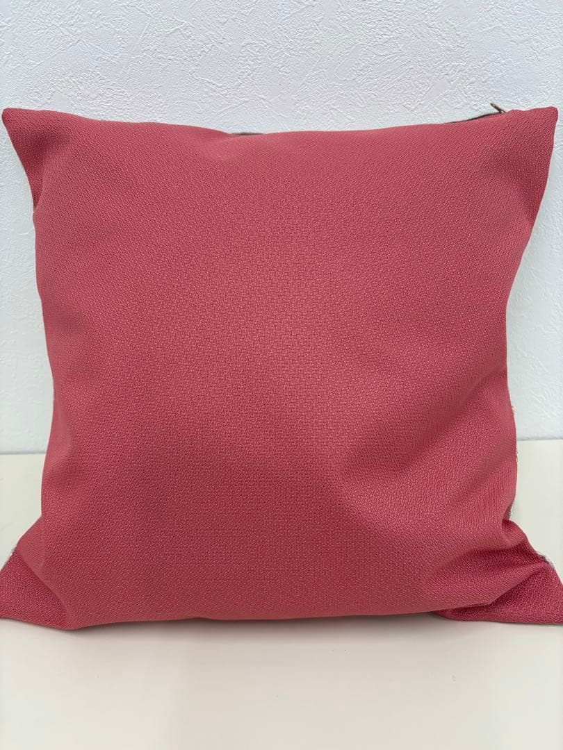 帯リメイク　孔雀と扇面柄　和モダン タペストリー＆クッションカバー 2点セット