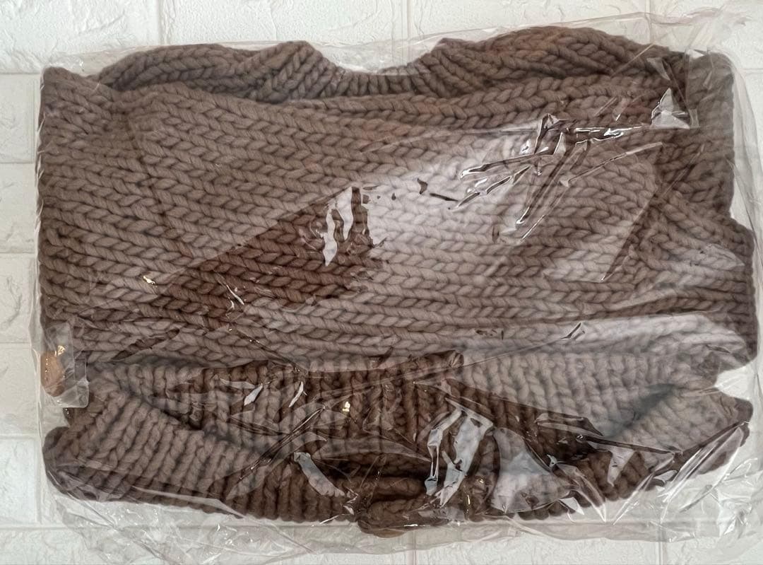 【新品未使用】WCJ ハンドニットカーディガン モカ