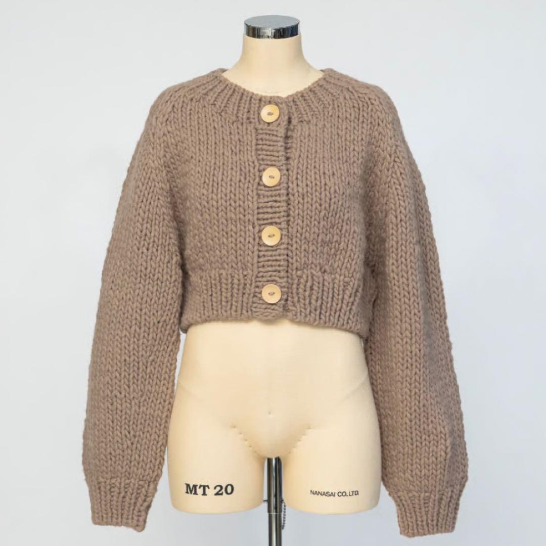 【新品未使用】WCJ ハンドニットカーディガン モカ