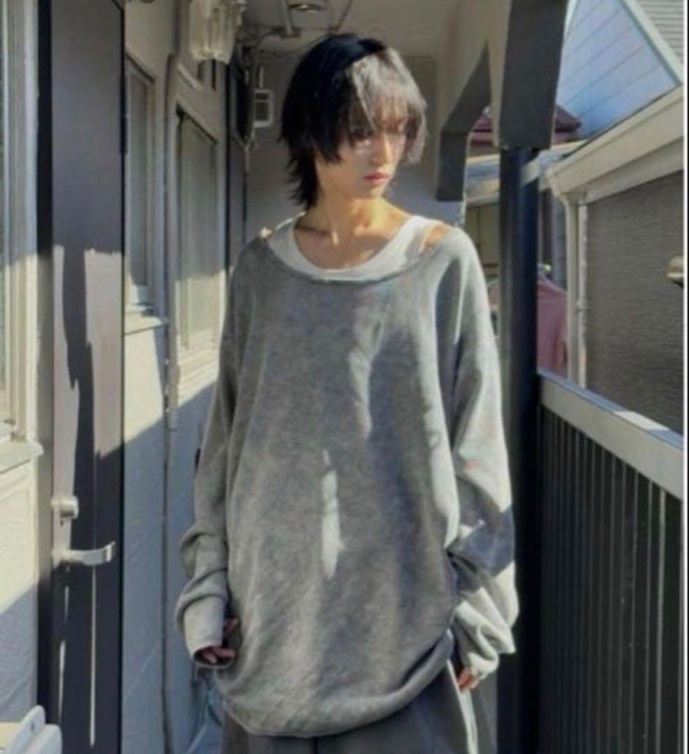 カイチ -オーバーサイズワッフルロンT-made in INTERFA