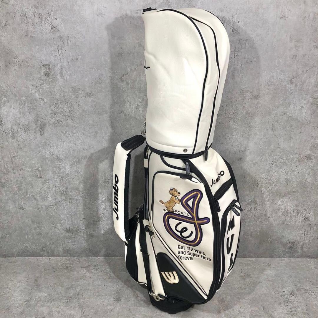 限定 レア 美品 ジャンボ尾崎 112勝 記念モデル キャディバッグ ホワイト