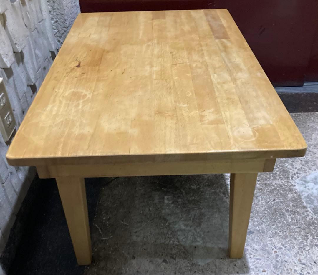 無印良品 天然木(ゴムの木材) ローテーブル・折りたたみ式　廃盤品　超貴重