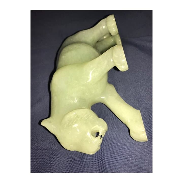 レア！翡翠　タイガー置物