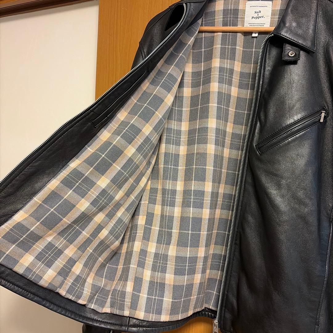 Salt & Pepper ブラックレザージャケット Lサイズ