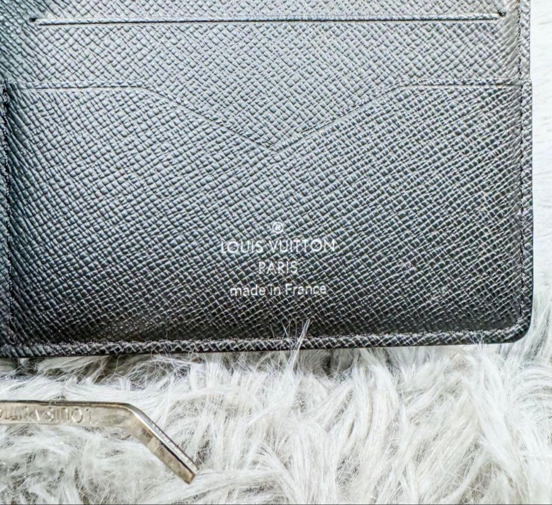 超美品　ルイヴィトン　ポルトフォイユ　パンス　タイガ　マネークリップ　紳士　黒