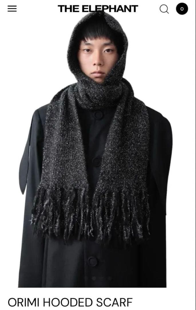 Orimi hooded scarf マフラー The elephant