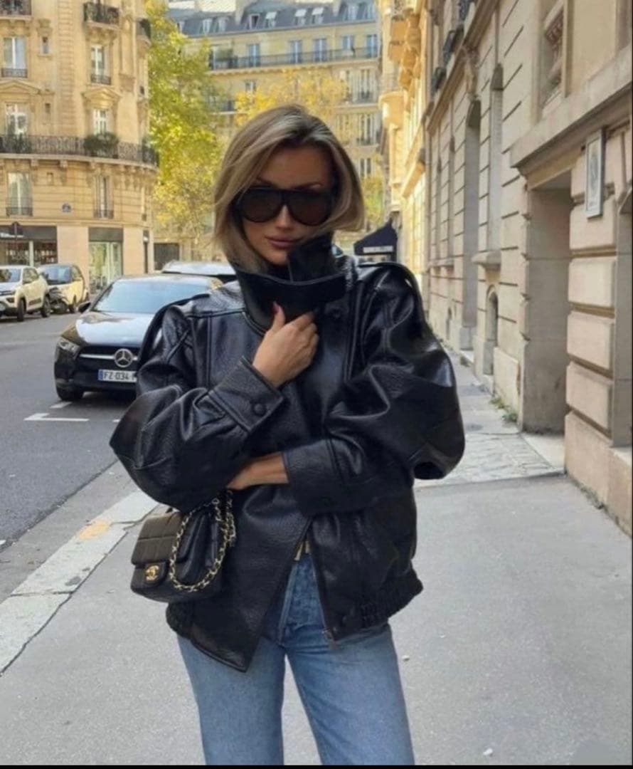 新作ZARA ブラックレザージャケット XS 未使用新品