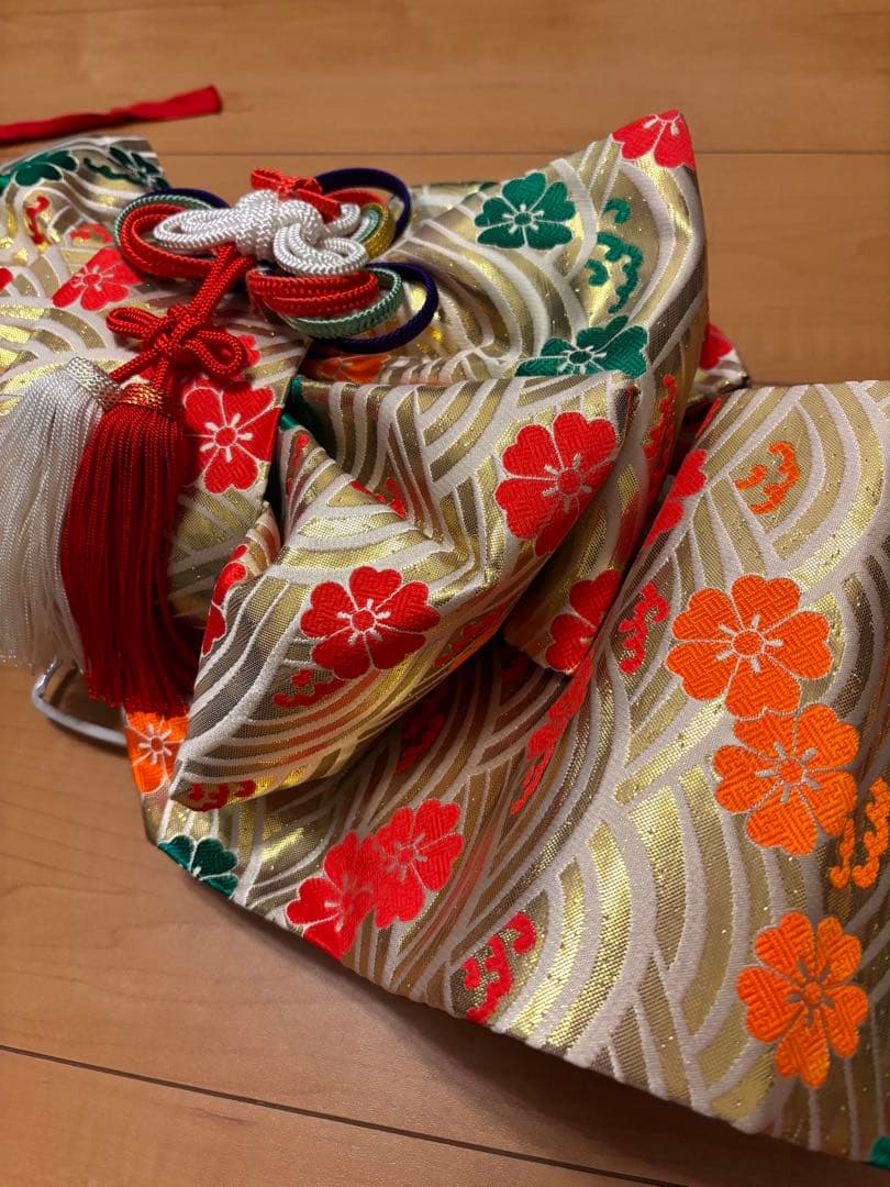 七五三　七歳　子供用着物　絞り　フルセット