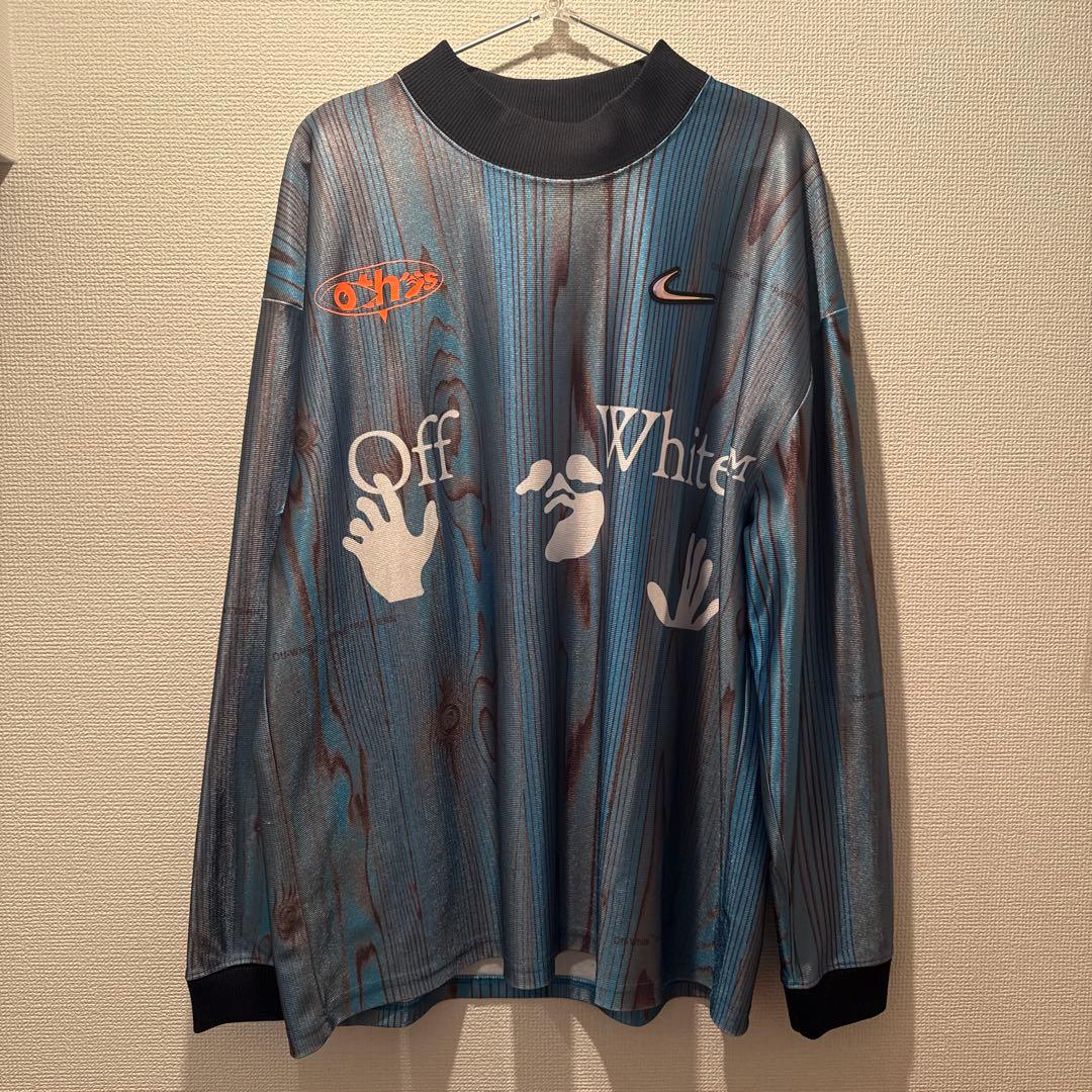 トップス NIKExOFF-WHITE JERSEY IMPERIAL BLUE