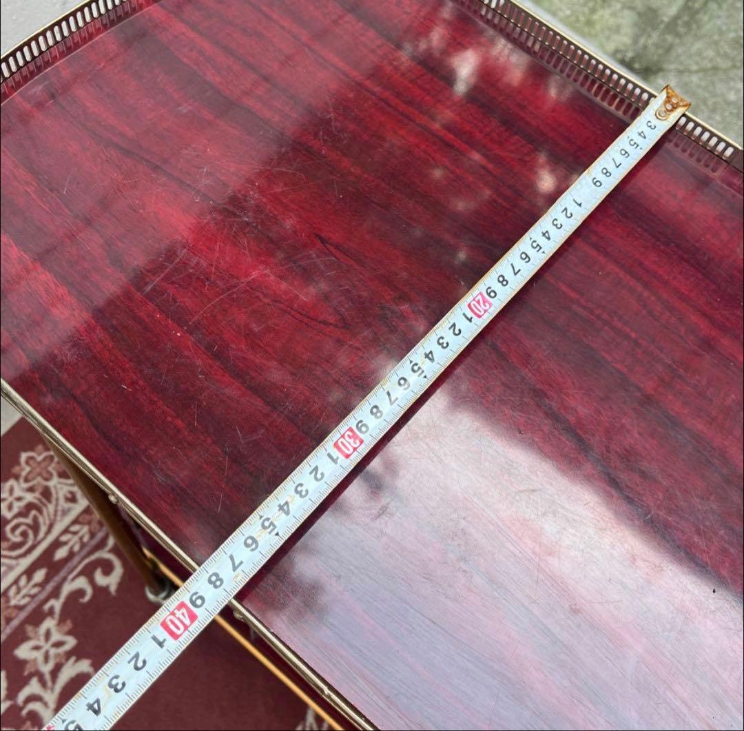 古家具 アンティークデザイン◾️キッチンワゴン 台車 木製ウッドハンドル