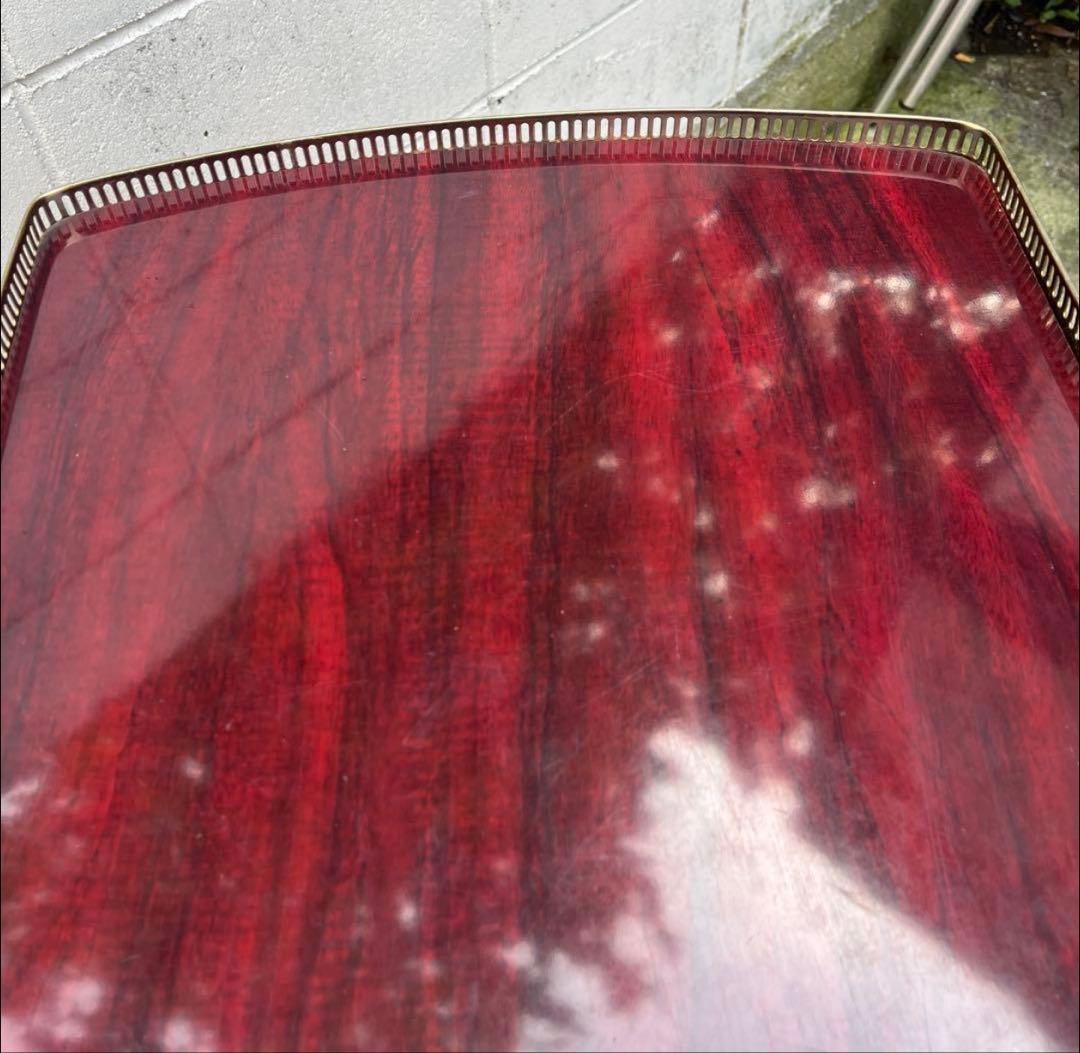 古家具 アンティークデザイン◾️キッチンワゴン 台車 木製ウッドハンドル