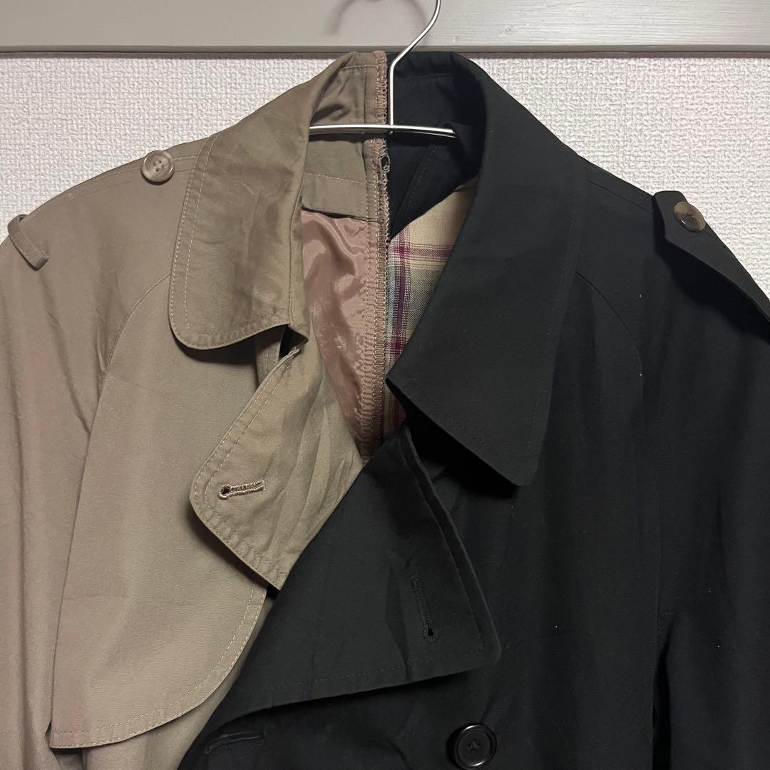 remake beige×black coat