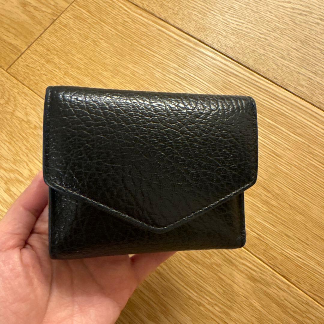 Maison Margiela マルジェラ 三つ折り財布 黒 トリフォールド