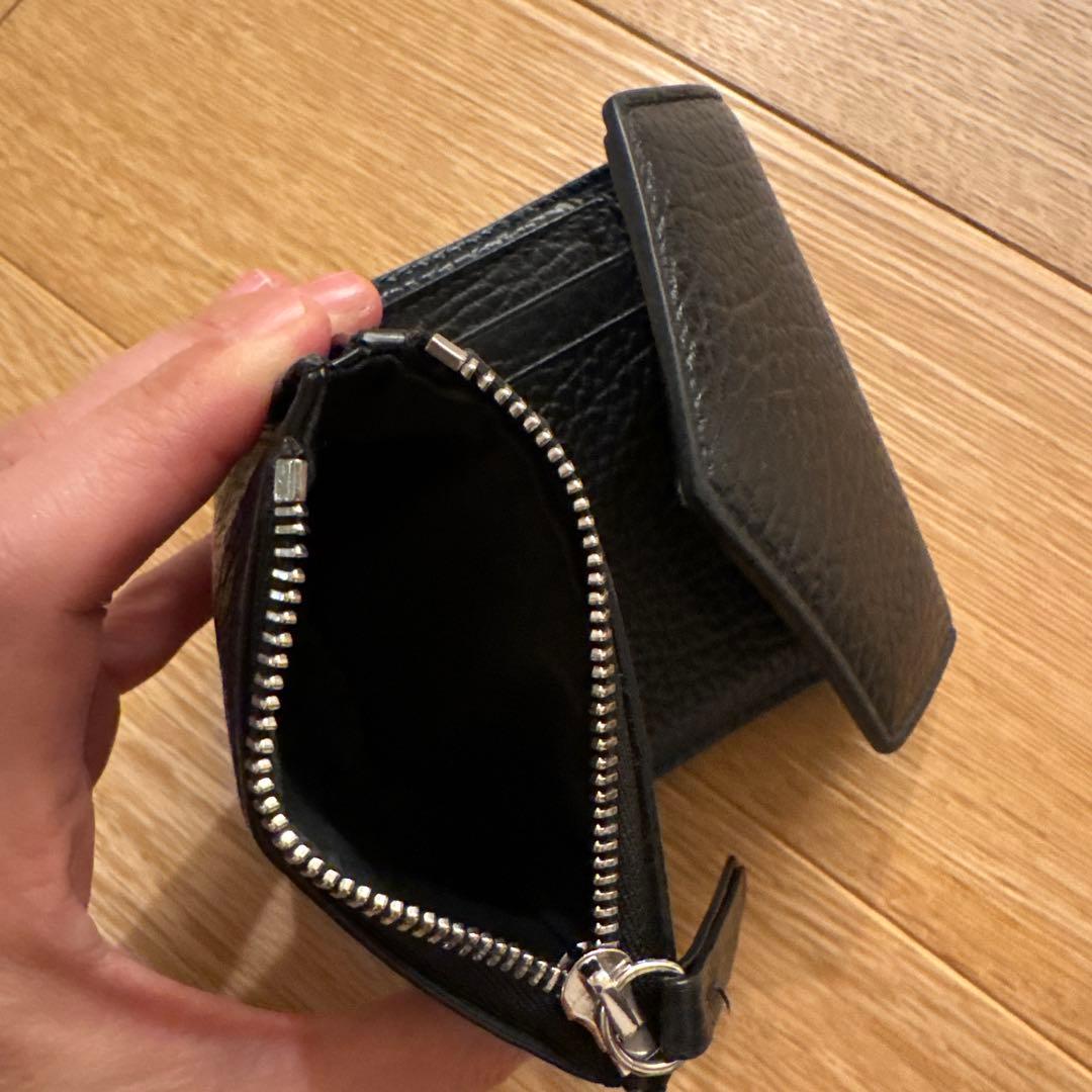 Maison Margiela マルジェラ 三つ折り財布 黒 トリフォールド