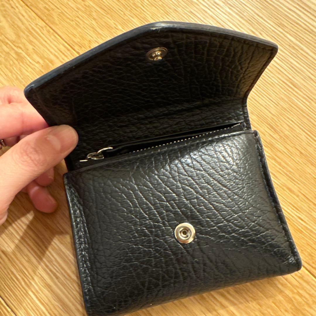 Maison Margiela マルジェラ 三つ折り財布 黒 トリフォールド