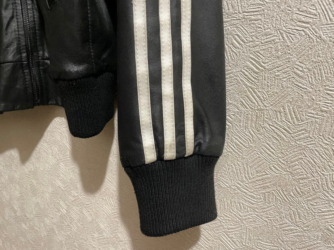 adidas トレフォイル ロゴ レザー トラック ジャケット