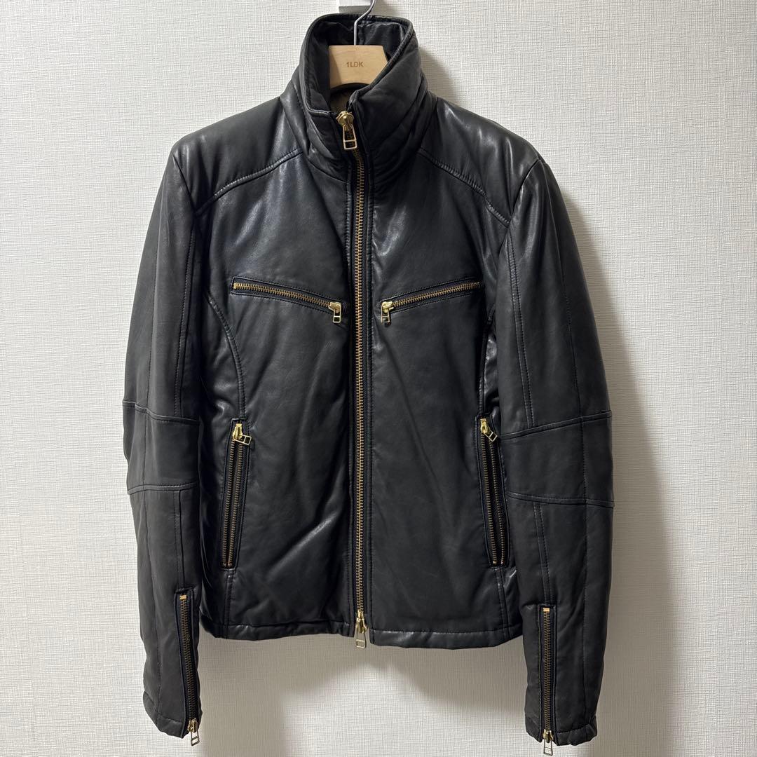 buffalo bobs ラムレザーダウンジャケット　black 2