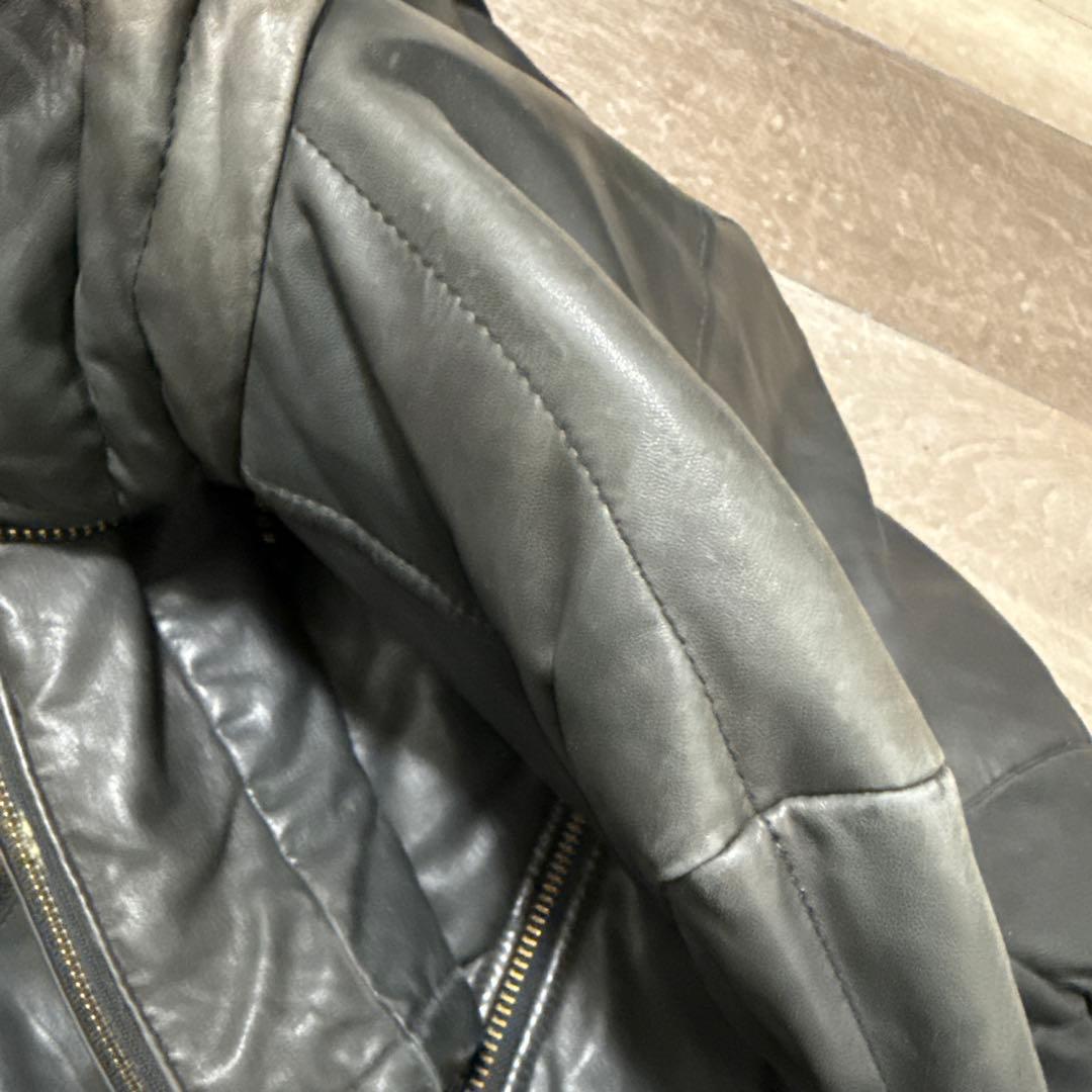 buffalo bobs ラムレザーダウンジャケット　black 2