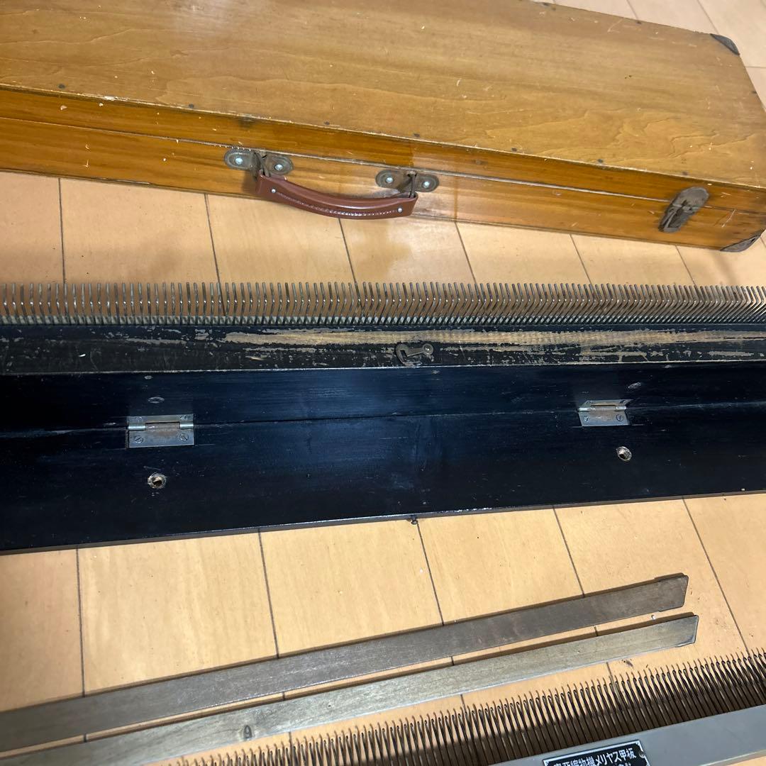 編み機　アンティーク　昭和　レトロ　超希少　高速編み機　木箱